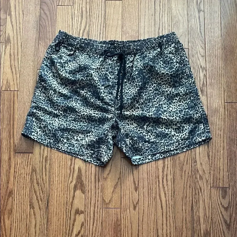 Ksubi Cheetah Print Swim Trunks Shorts Men’s Sz Large